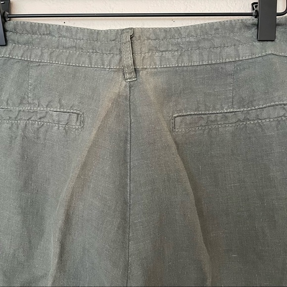 Joie.  100% Linen, Lagenlook, front pockets, wide leg, Sage.  Size  4 - Picture 5 of 7